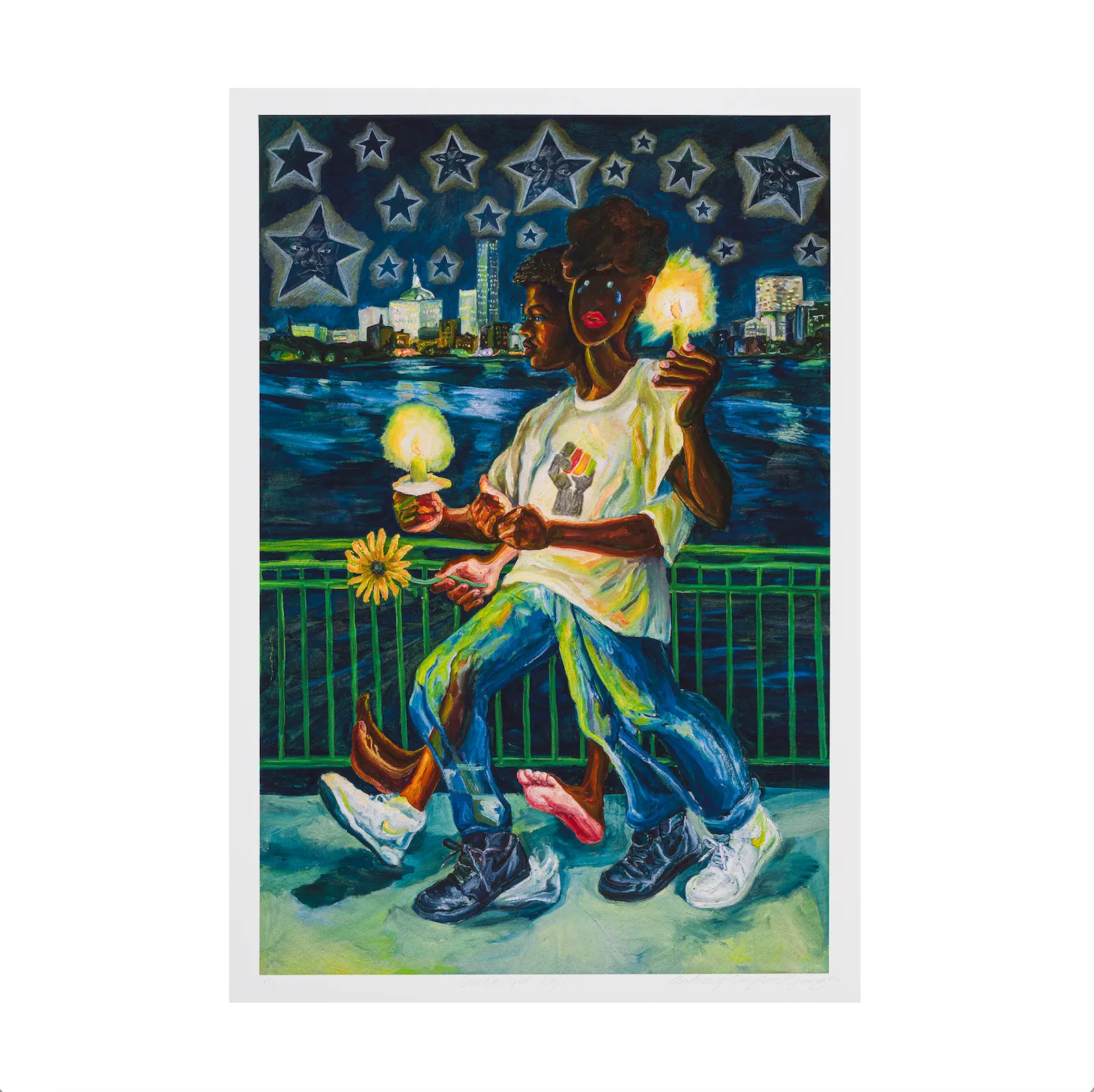 Anthony Peyton Young, Candlelight Vigil, 2021; Limited Edition Print