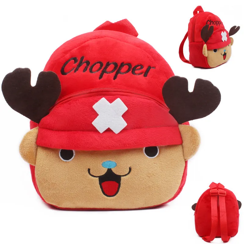 Baby mini school bag ONE PIECE Tony Tony Chopper children plush backpack toys for kindergarten kids boys girls schoolbag