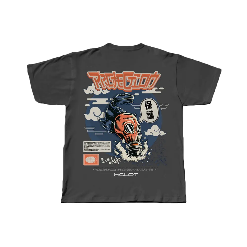 Cartoon Fish Print T-Shirt