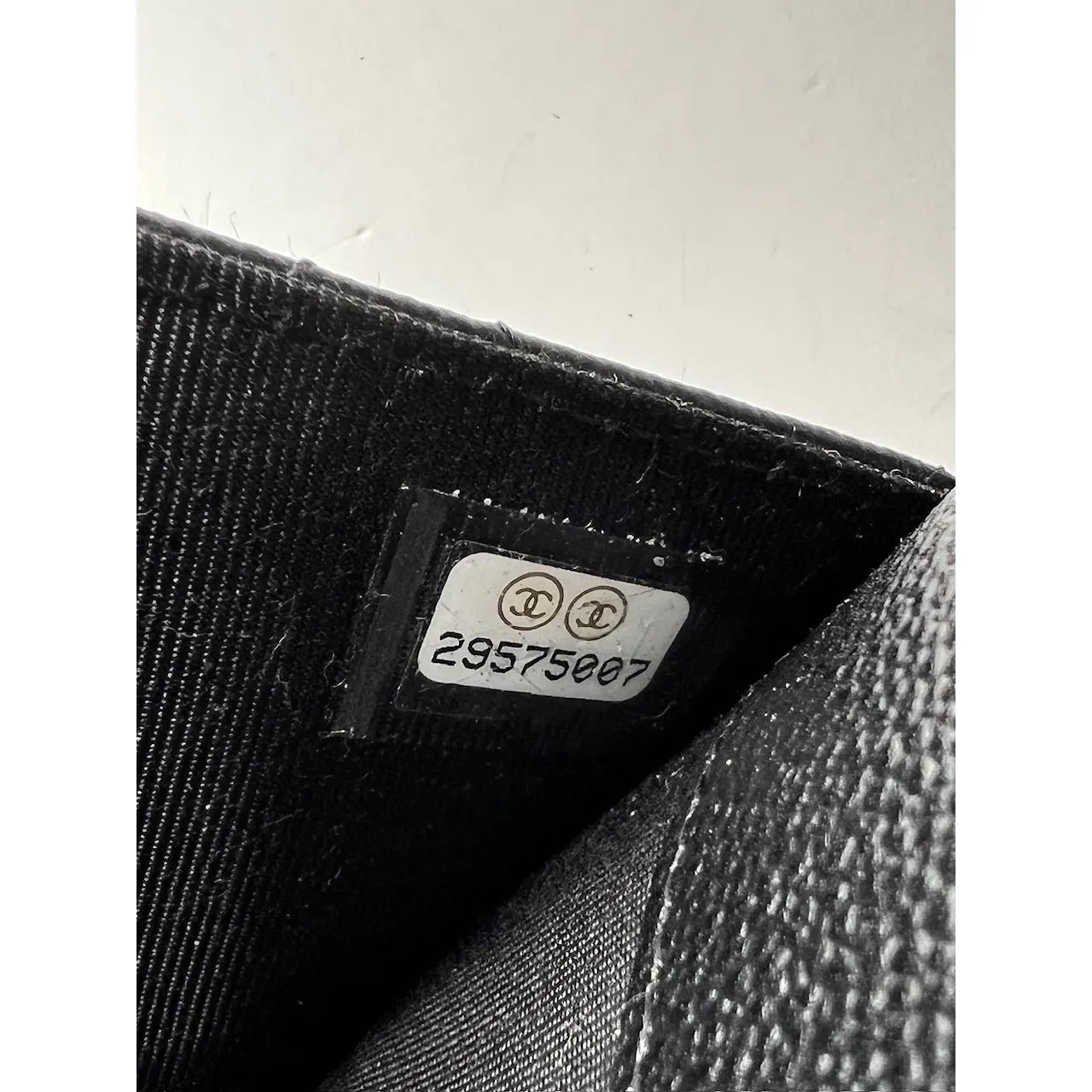 Chanel Grained Calfskin Quilted CC Box Flap Wallet