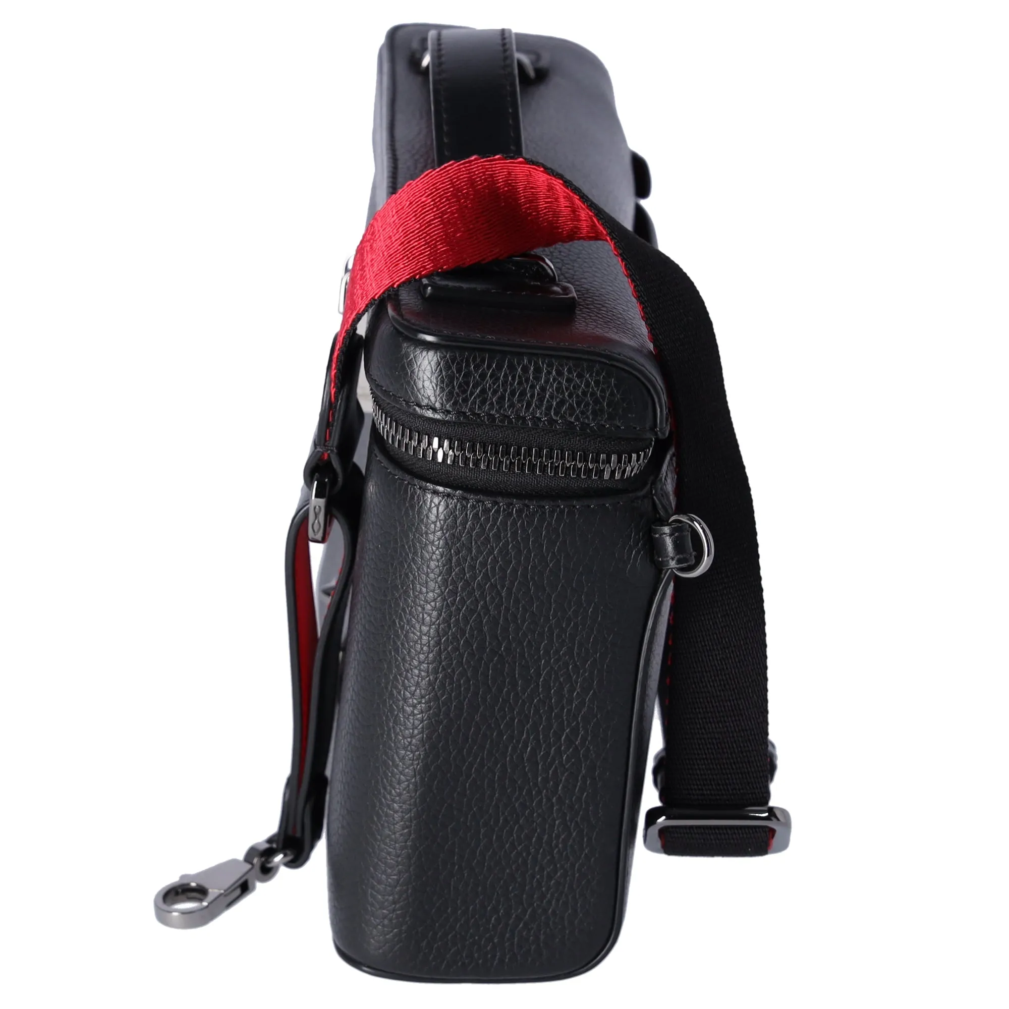 Christian Louboutin Kipi Pouch Shoulder Bag Handbag 3185198 Black Red Leather