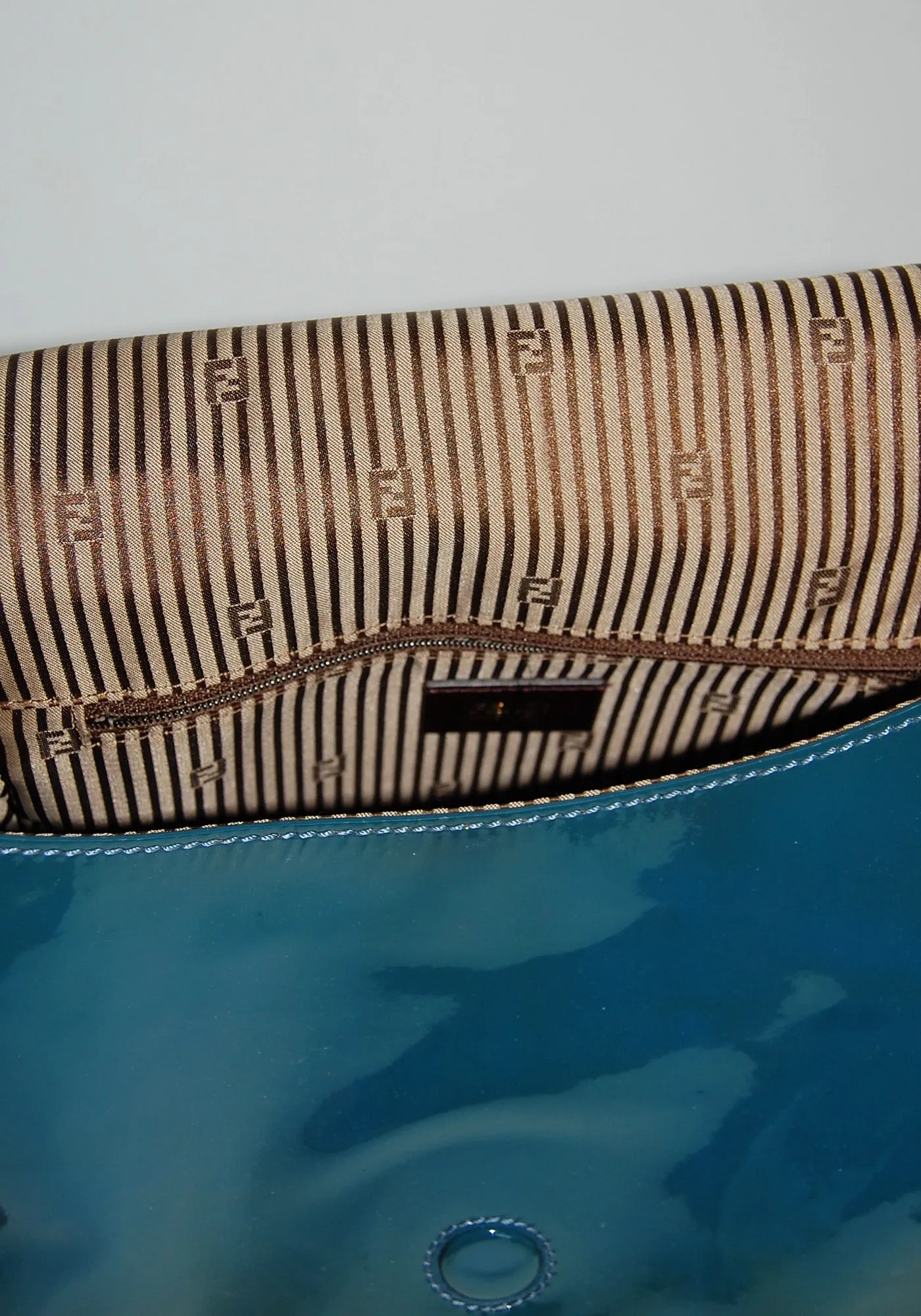 Fendi Blue Anna Flap Bag