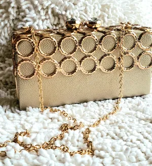 Gold With Gold Rings Handbag