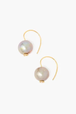 GREEN PEARL ORB EARRINGS