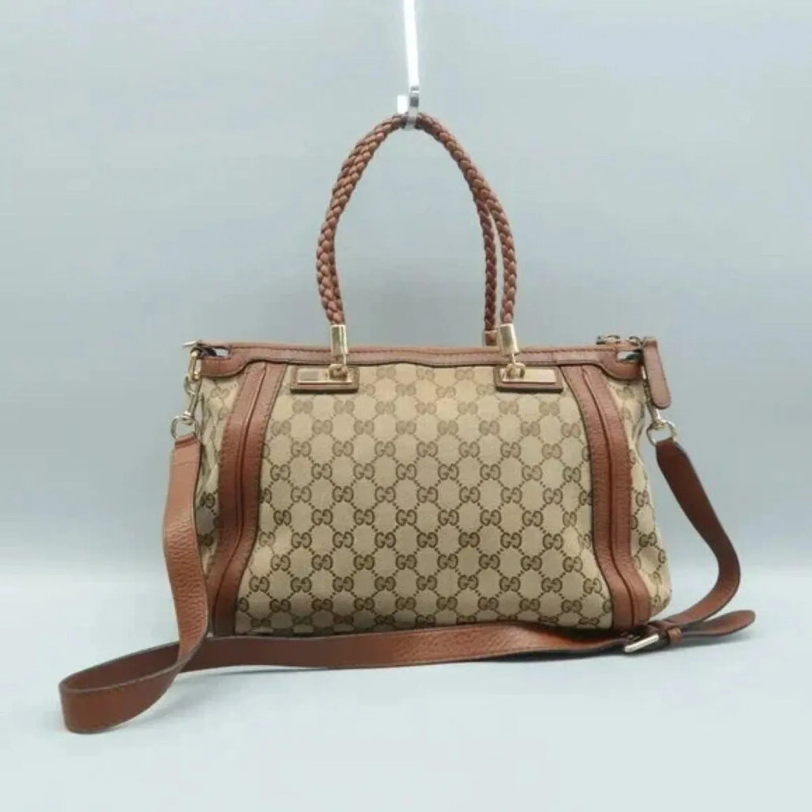 GUCCI Brown Cloth Shoulder Bag