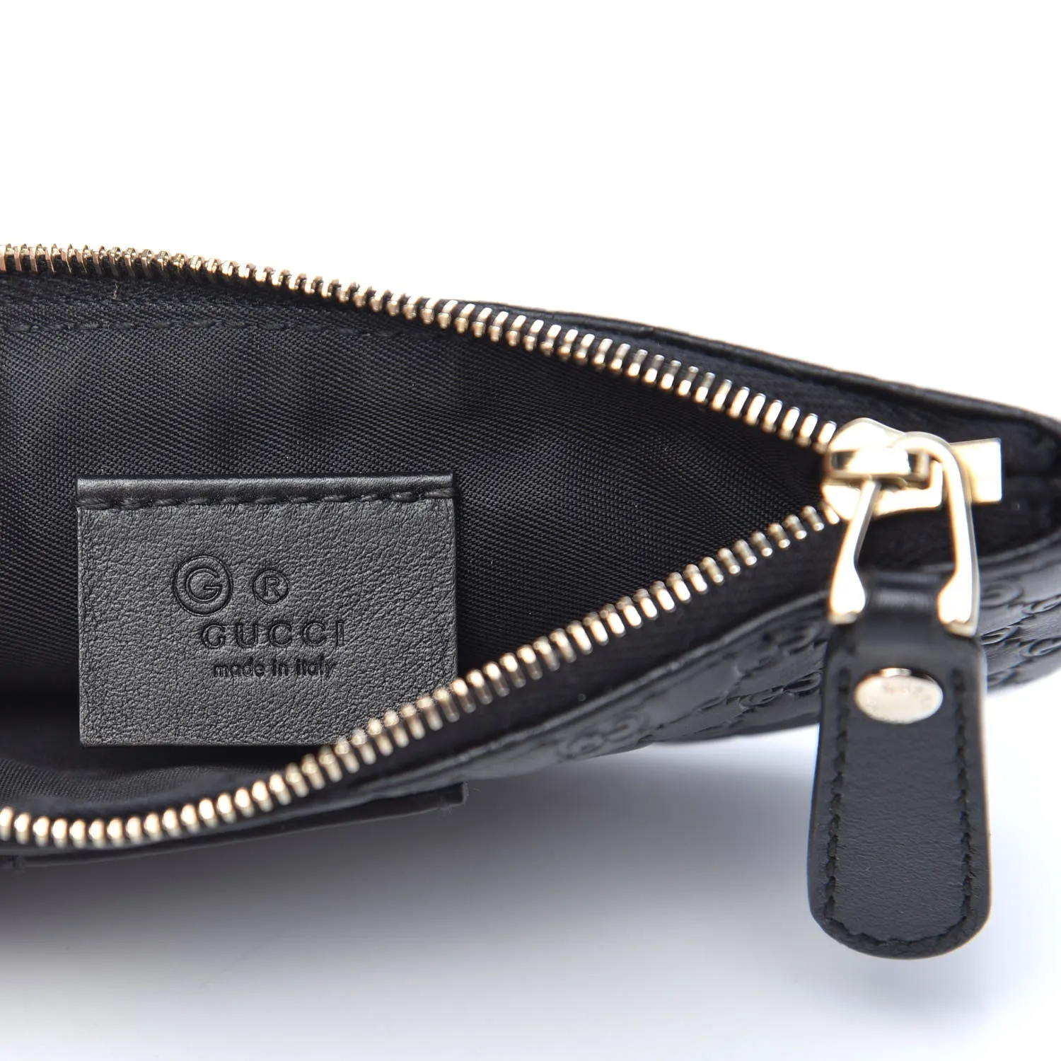 Gucci Microguccissima Key Chain Coin Pouch in Black