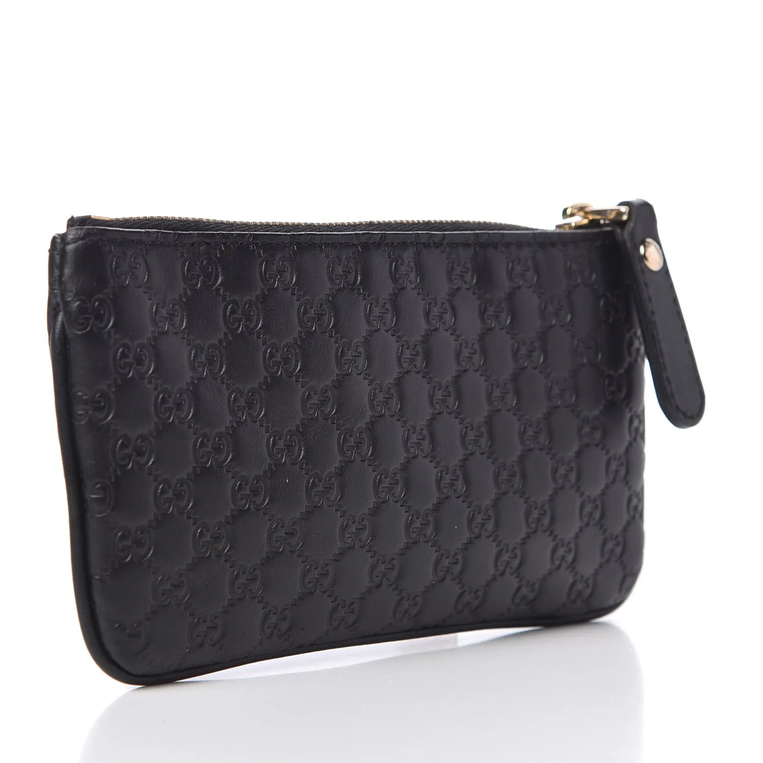 Gucci Microguccissima Key Chain Coin Pouch in Black