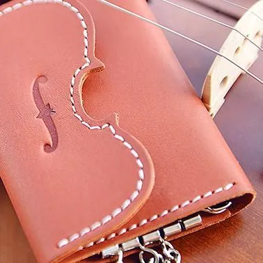 HANDMADE LEATHER CUTE Women Card Keys Holder Pouch PERSONALIZED MONOGRAMMED GIFT CUSTOM Key Wallet Holder