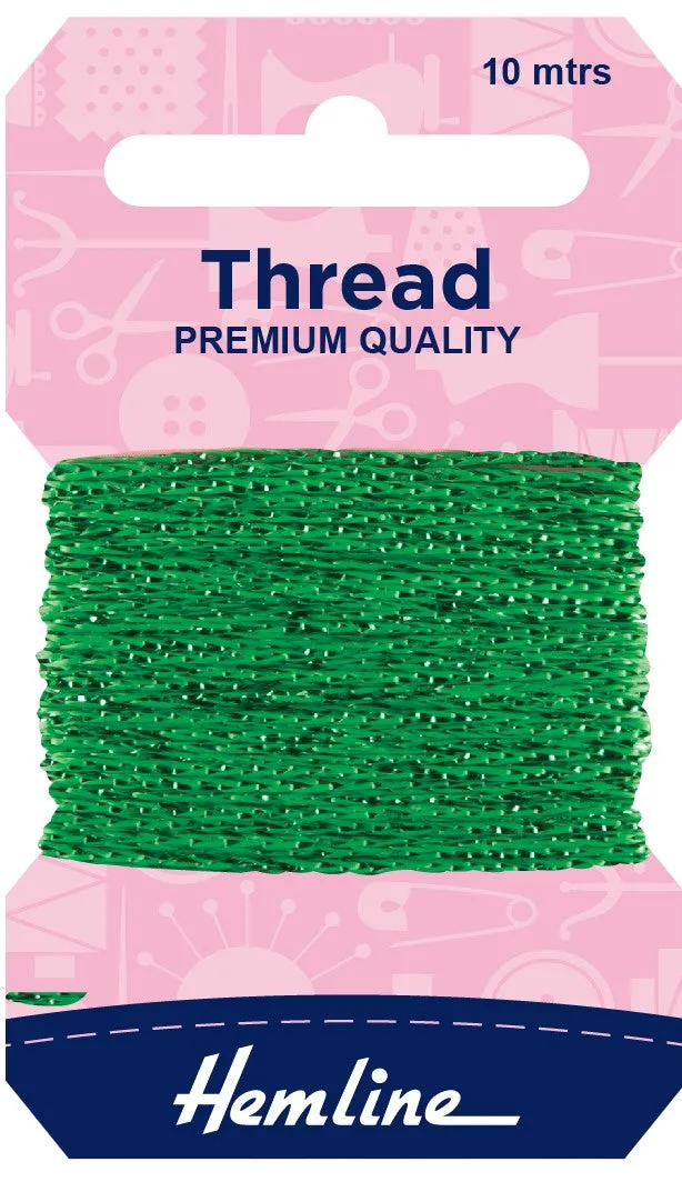 Hemline Metallic Thread EMERALD