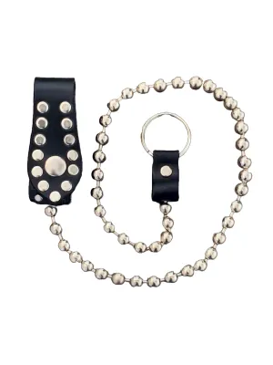 KB24R 24" Ball Chain w/Studded Key Fob