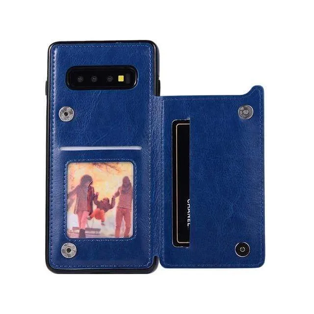 Leather Wallet Case For Samsung Galaxy S