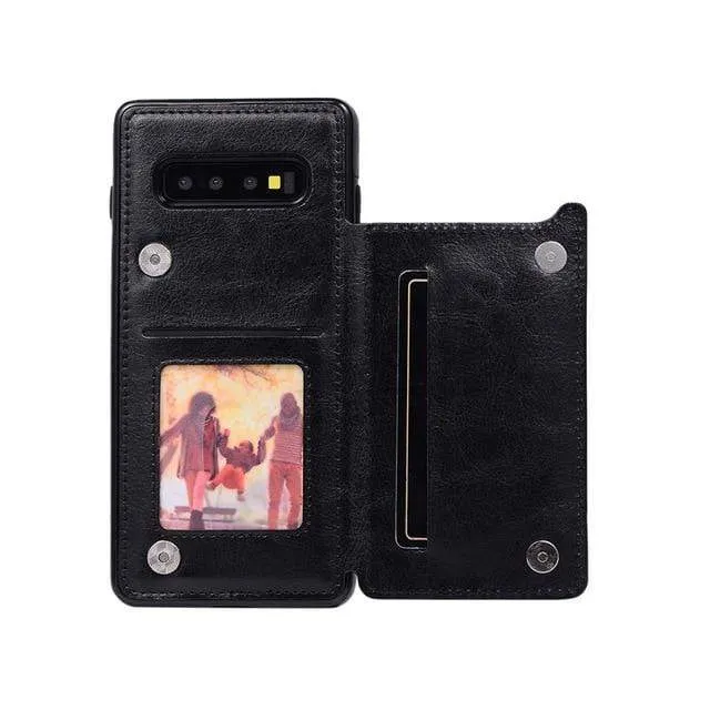 Leather Wallet Case For Samsung Galaxy S