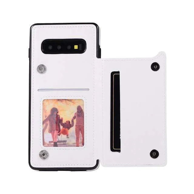 Leather Wallet Case For Samsung Galaxy S