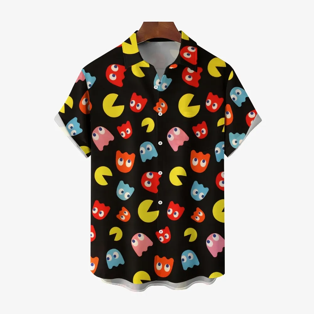 Little Monsters Chest Pocket Short Sleeve Shirt 2308100629