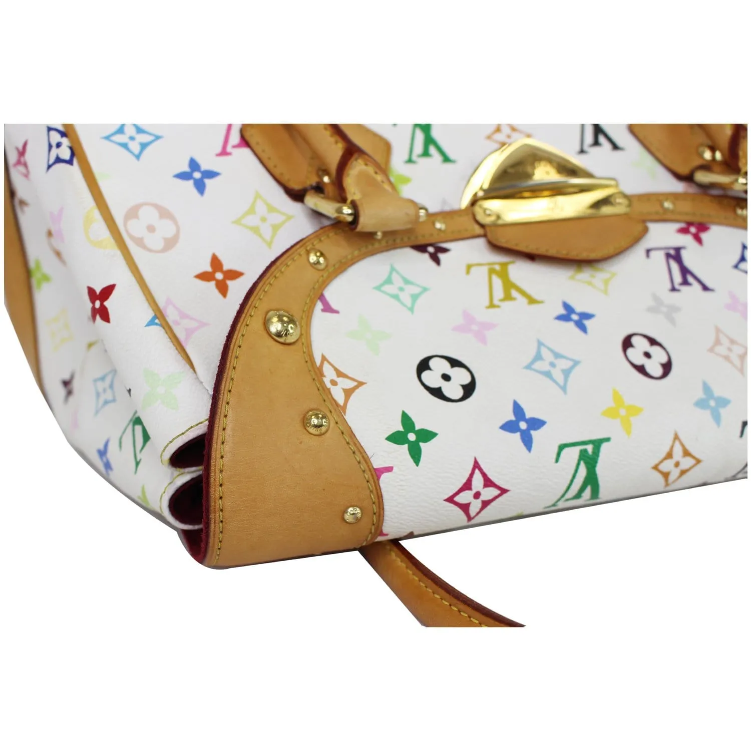 LOUIS VUITTON Beverly GM Multicolor Canvas Shoulder Bag White