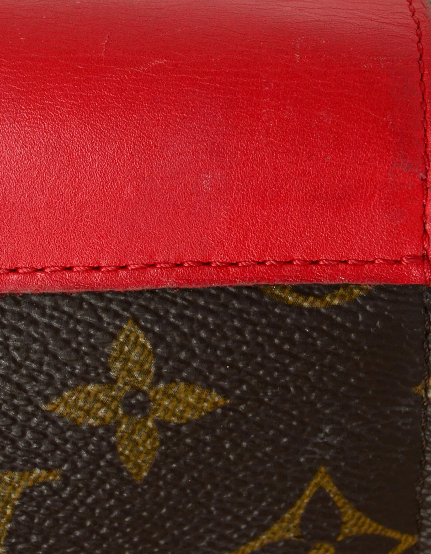Louis Vuitton Red Monogram Leather Tribal Mask Wallet