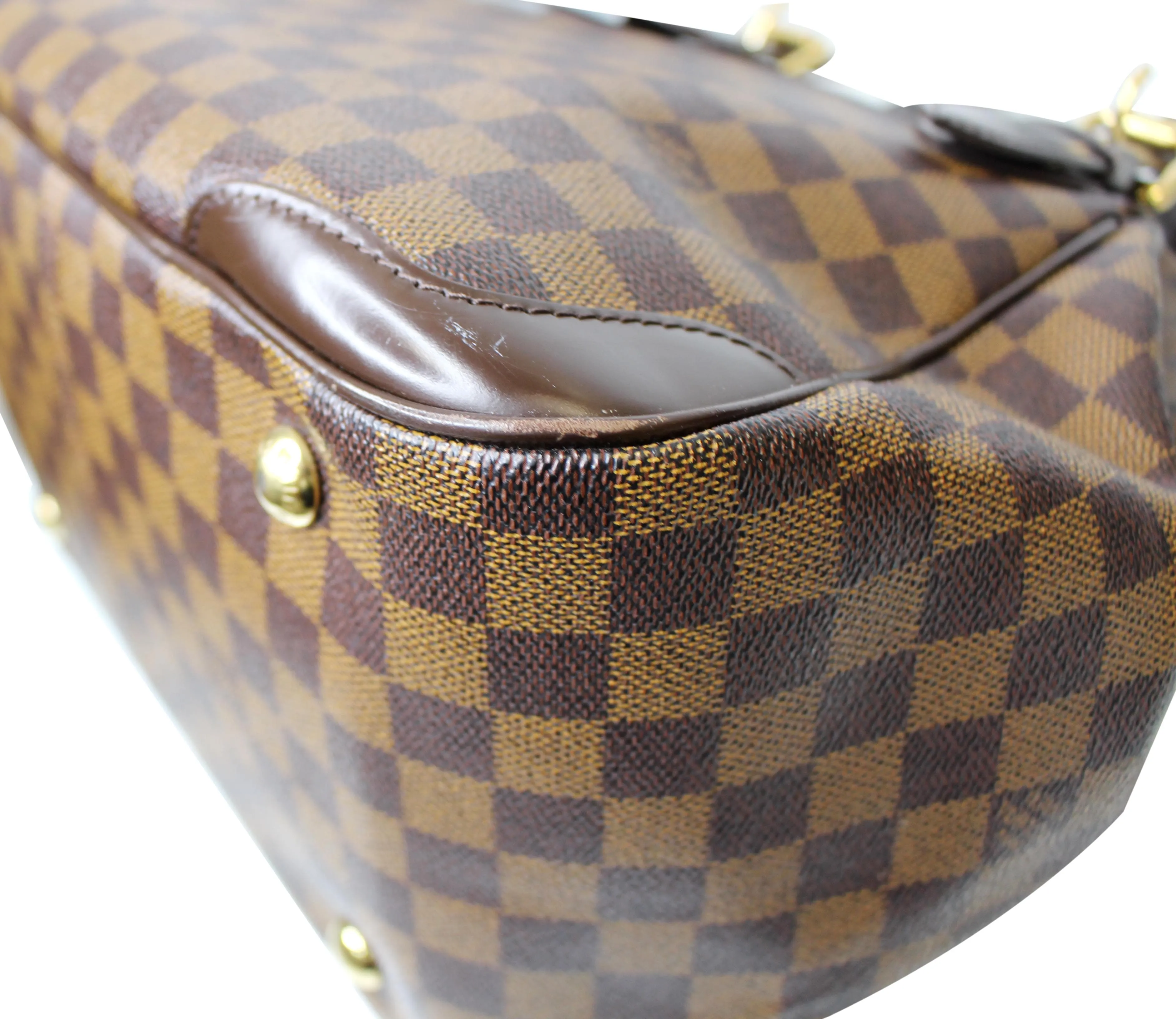 LOUIS VUITTON Verona MM Damier Ebene Shoulder Bag Brown