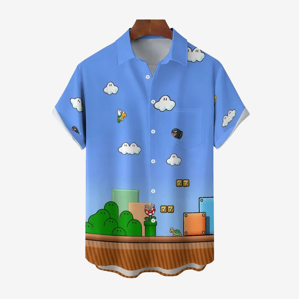Men's Game Casual Short Sleeve Shirt 2401000077