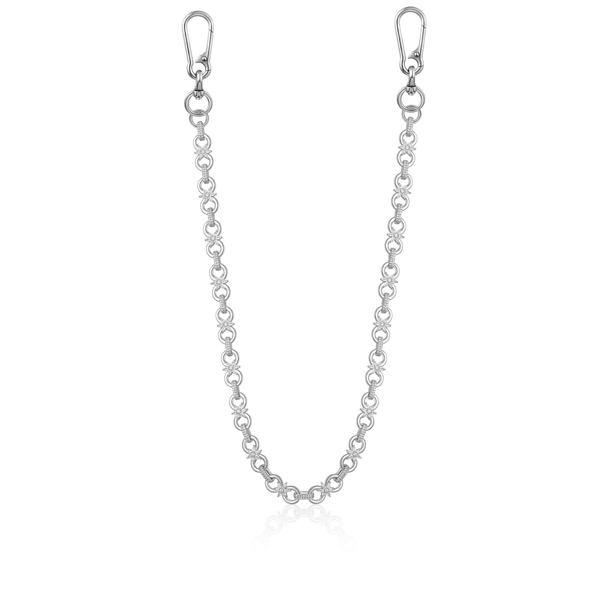 Moissanite Infinity Bloom Chain & Wallet Chain