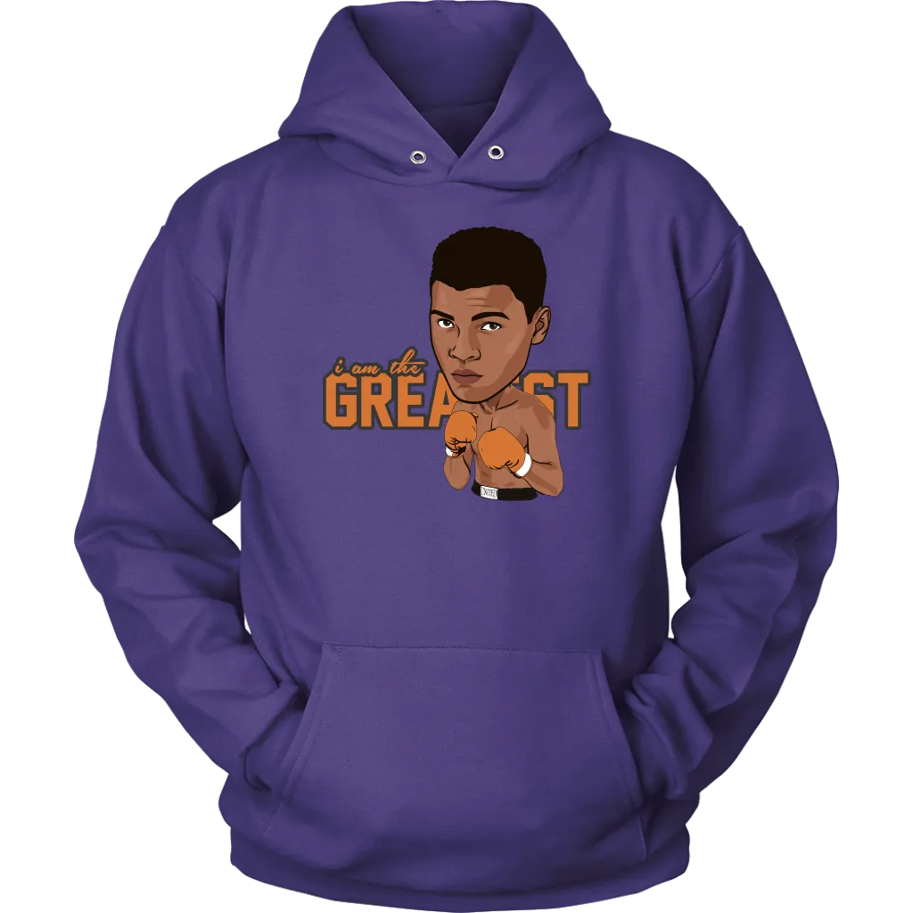 Muhammad Ali Cartoon Orange Gloves Hoodie