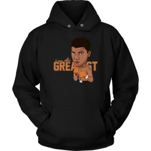 Muhammad Ali Cartoon Orange Gloves Hoodie
