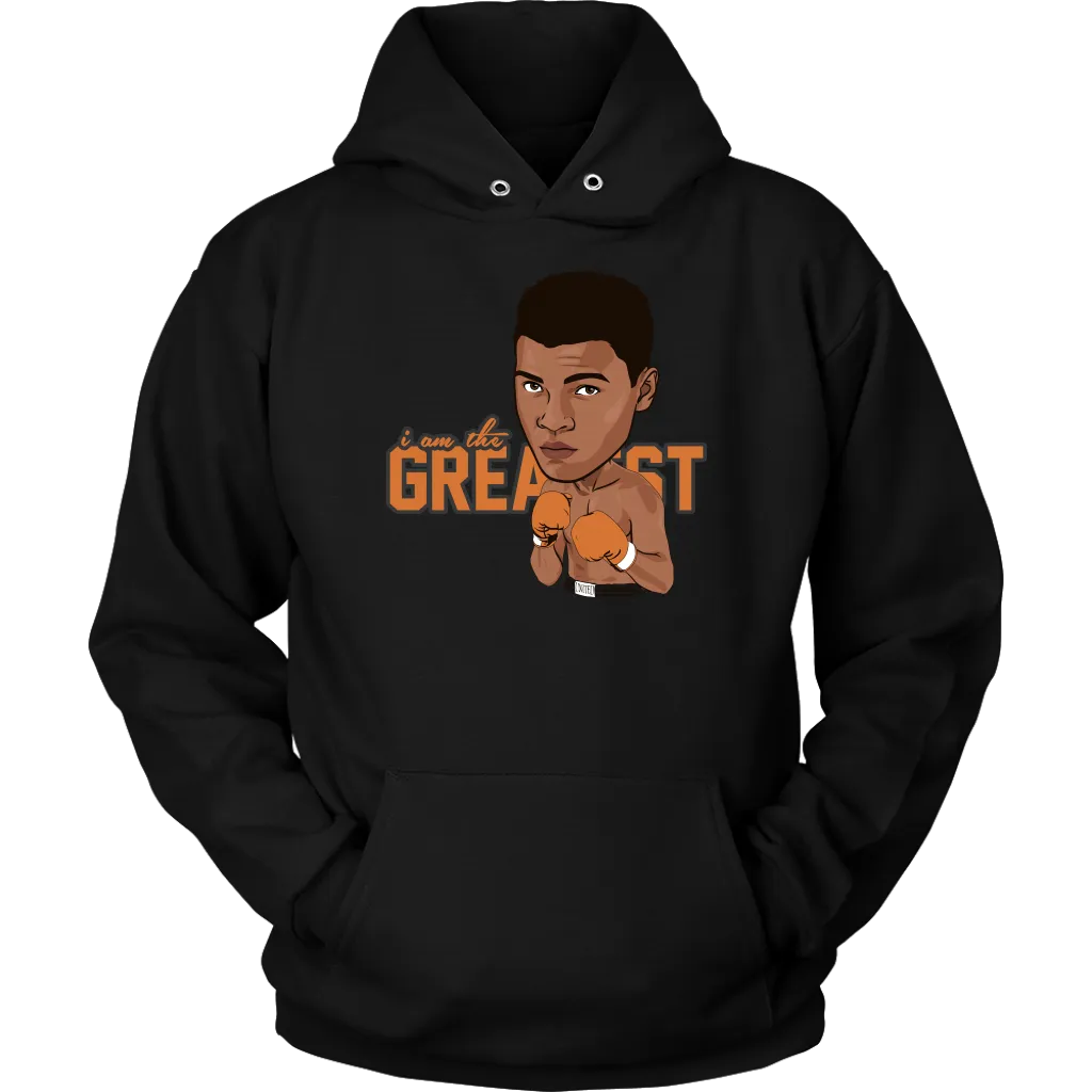 Muhammad Ali Cartoon Orange Gloves Hoodie