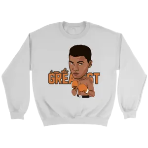 Muhammad Ali Cartoon Orange Gloves Sweatshirt