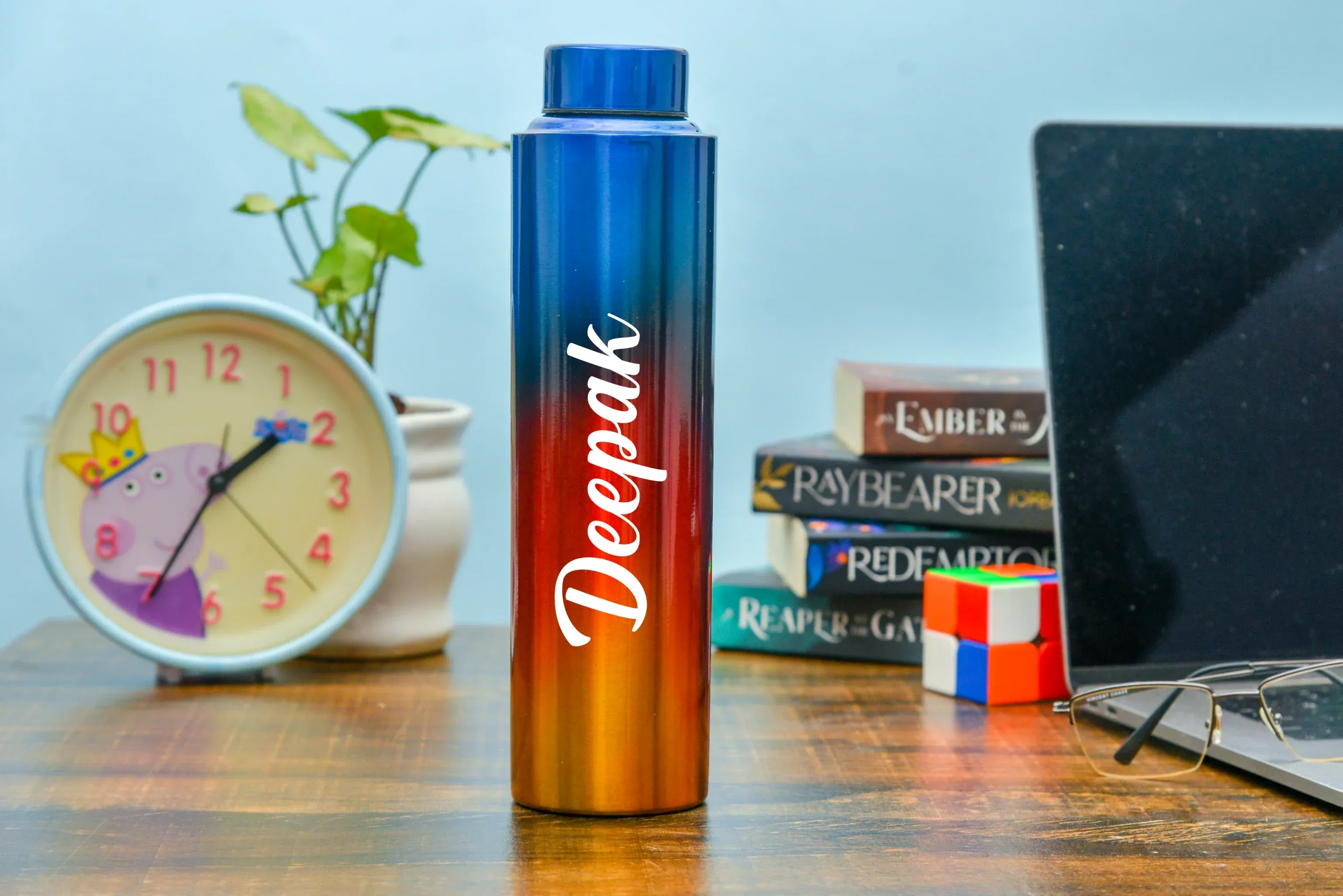 Personalized All in One Men's Combo (4 pcs) & Rainbow Classic Bottle 1Litre - Wine