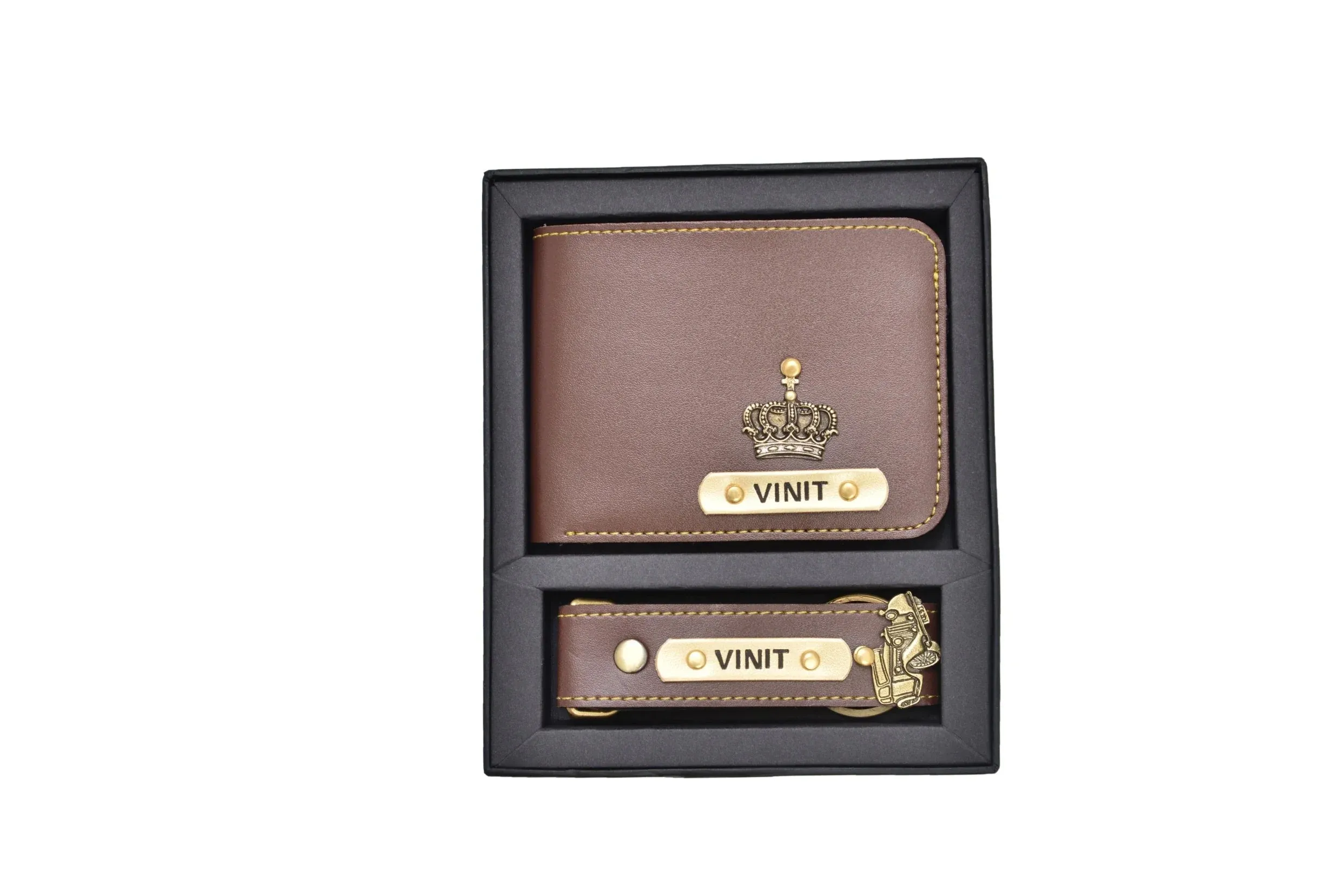 Personalized Men's Combo (2 pcs) - Brown