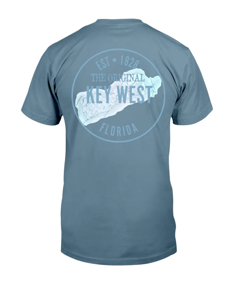 Premium Ringspun Original Key West 1828 Vintage Map T-Shirt