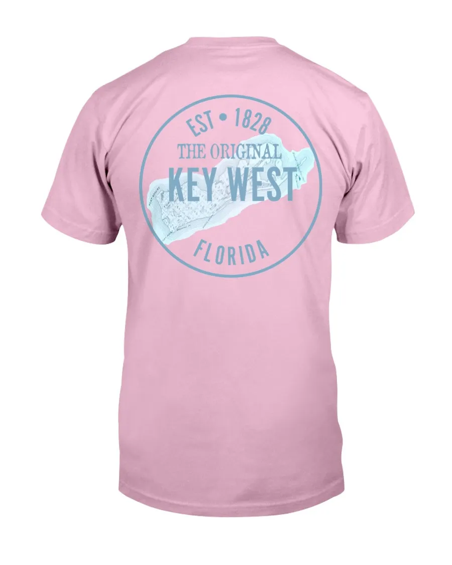 Premium Ringspun Original Key West 1828 Vintage Map T-Shirt