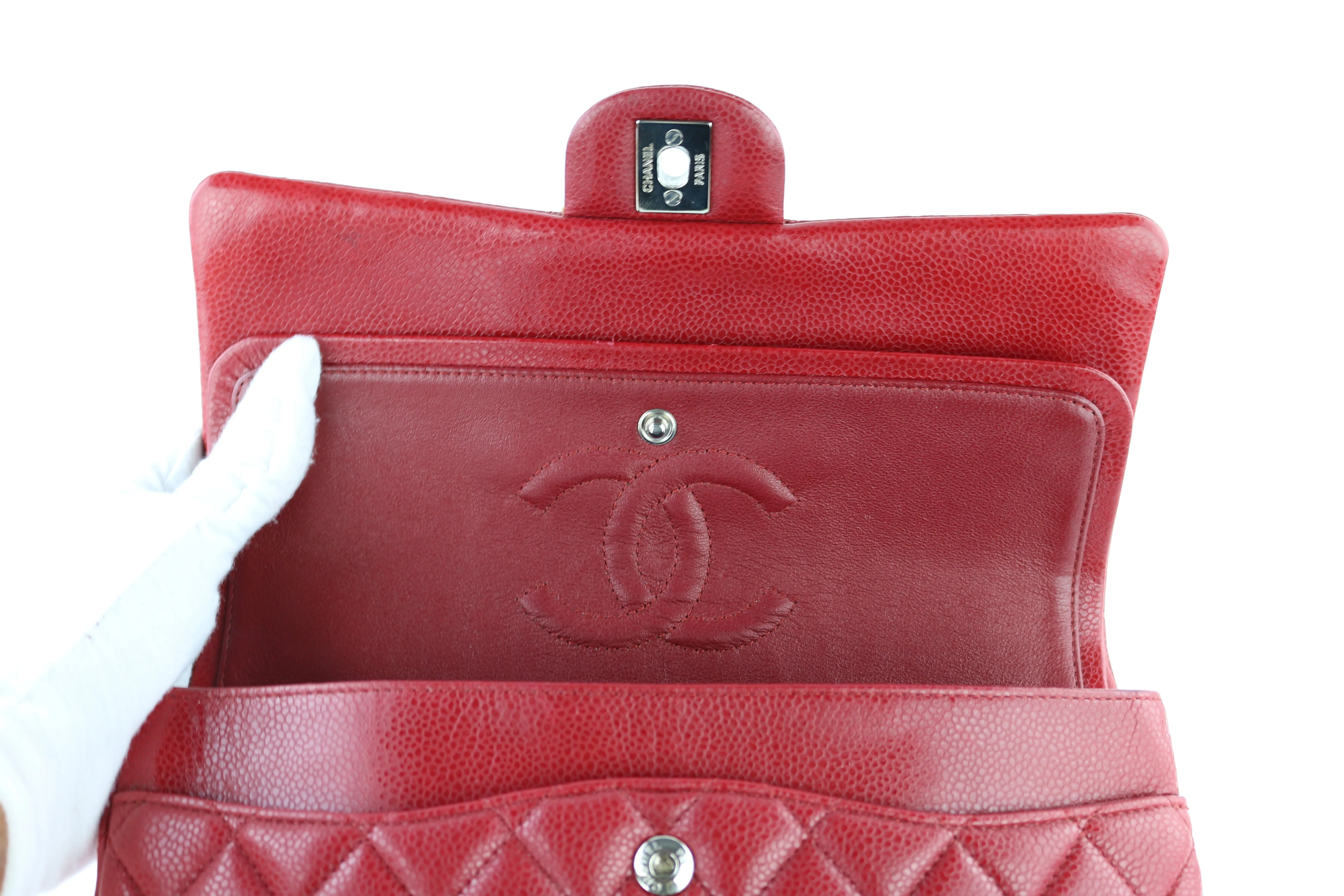 Red Caviar Medium Flap