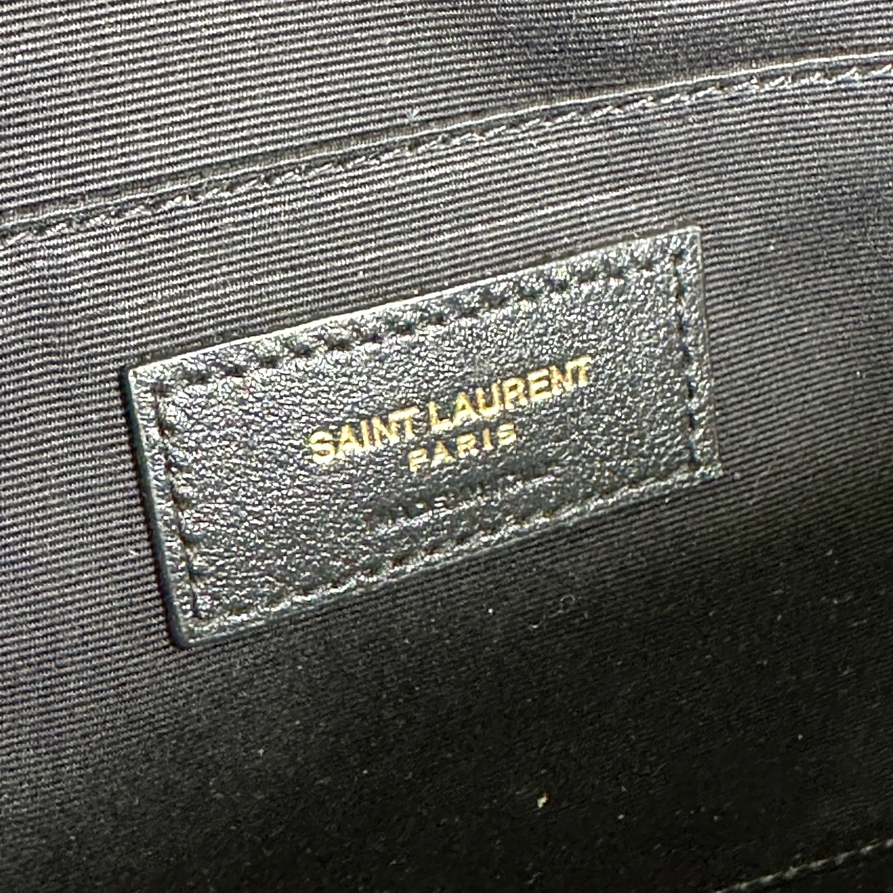 Saint Laurent Lou Medium Quilted Crossbody with Tassel - Green