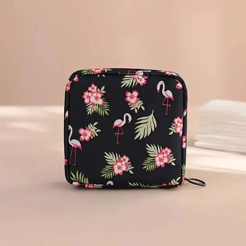 Sanitary Pad Tampon Storage Bag Portable Waterproof Organizer Pouch Cartoon Pattern Sanitary Napkin Bag