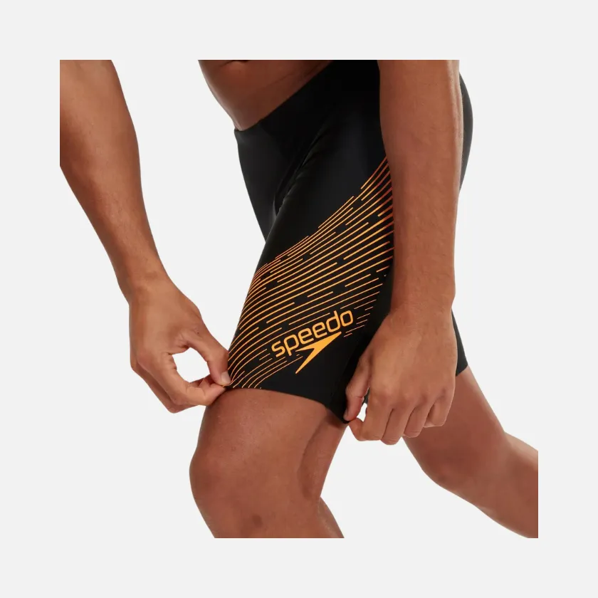 Speedo Medley Logo Men's Jammer -Black/Orange