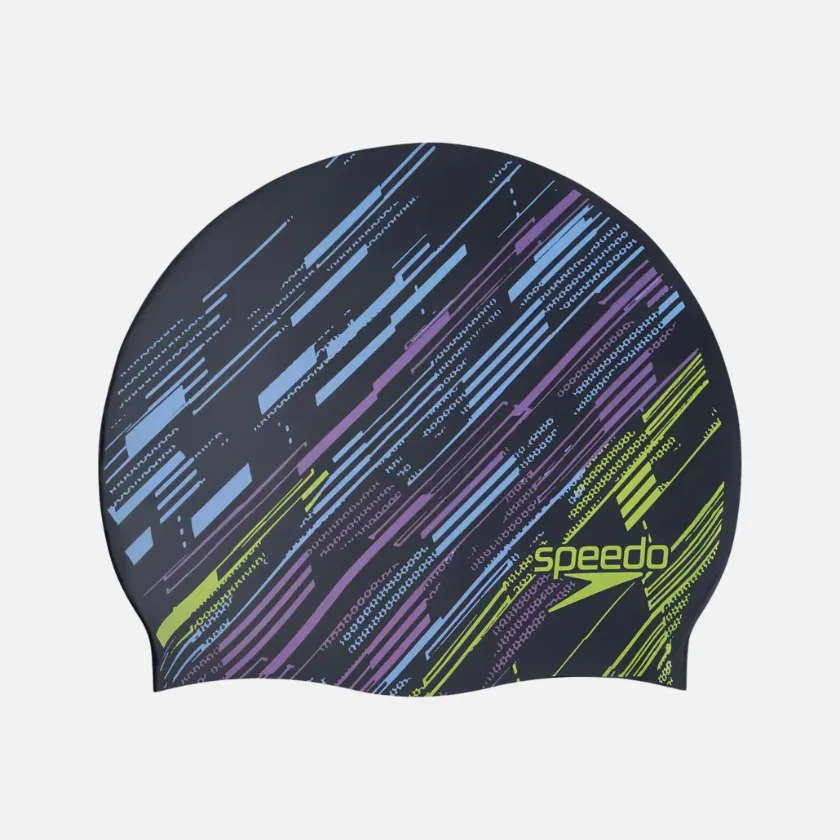 Speeedo Reversible Moulded Silicone Adult Cap -Black/Blue