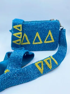 Tri Delt Sorority Beaded Handbag Purse Strap