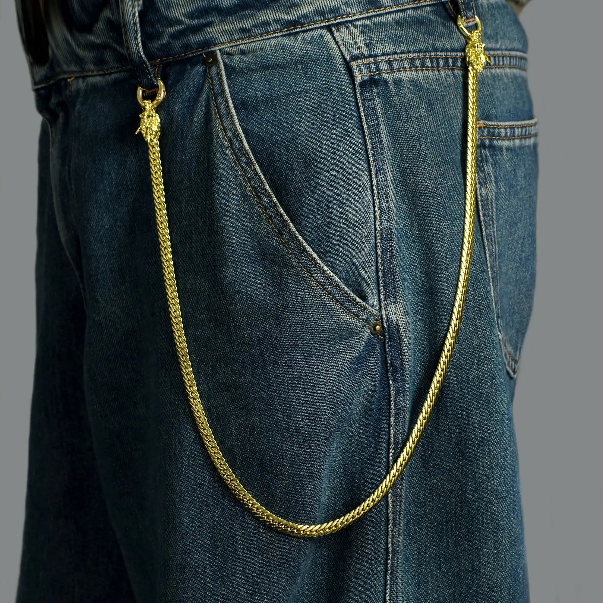 WONG Double Dragon Miami Cuban Chain & Wallet Chain - 8mm